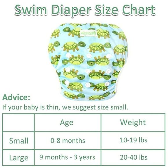 Adjustable Reusable Baby Swim Diapers Sz Small NWOT pack of 3 - Picture 11 of 12